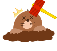 たたかれたモグラ