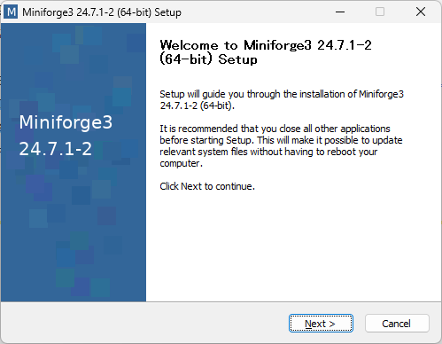 インストール画面1
